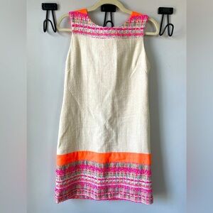 Vilagallo Women’s Shift Dress cotton blend woven sleeveless mini dress size 36